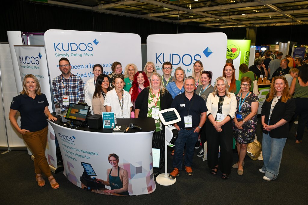Charity Retail Conference bursary winners with the scheme sponsor, Kudos.