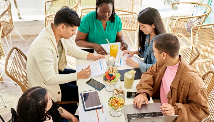 Work team meeting